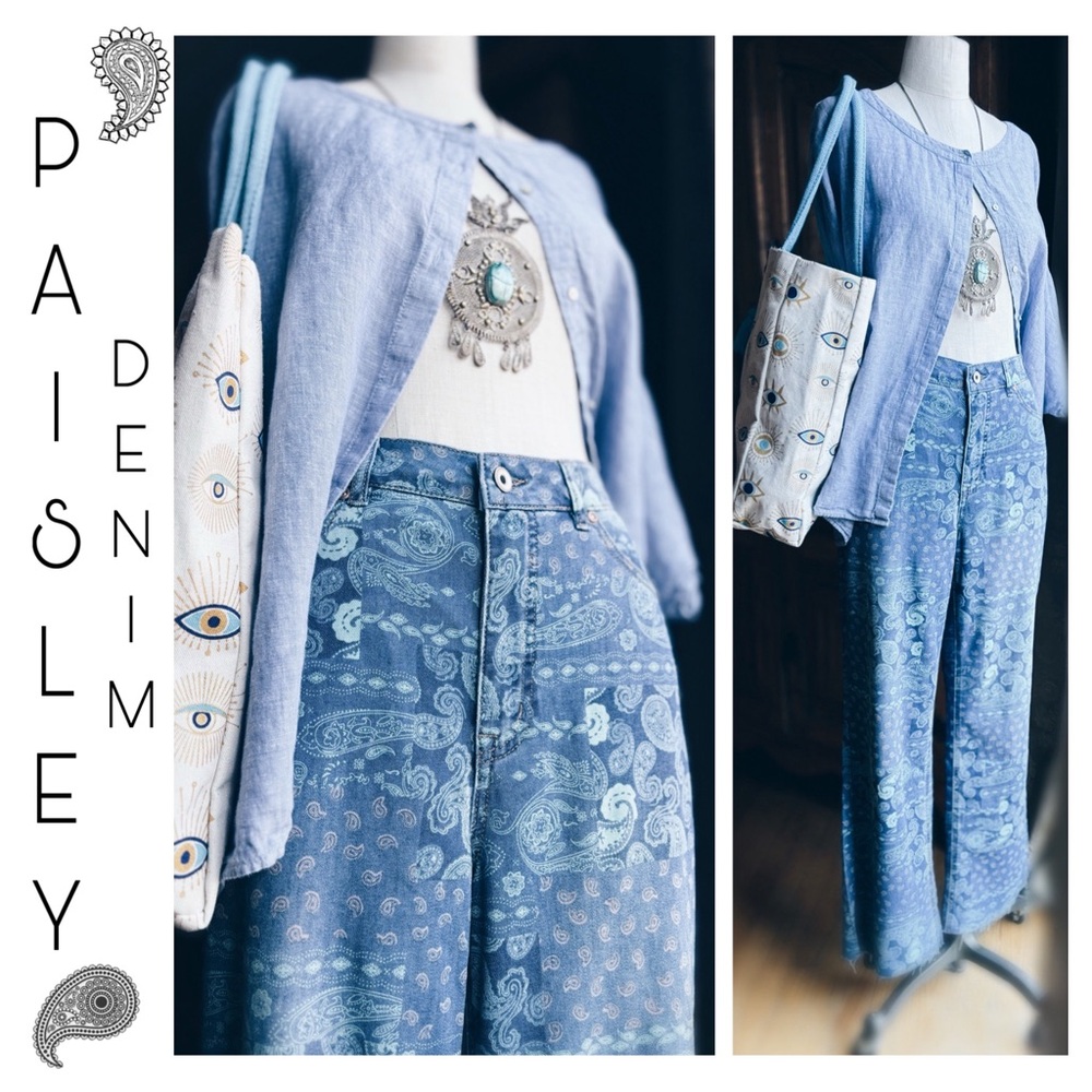 Paisley Tribal Jeans Brooke High Rise